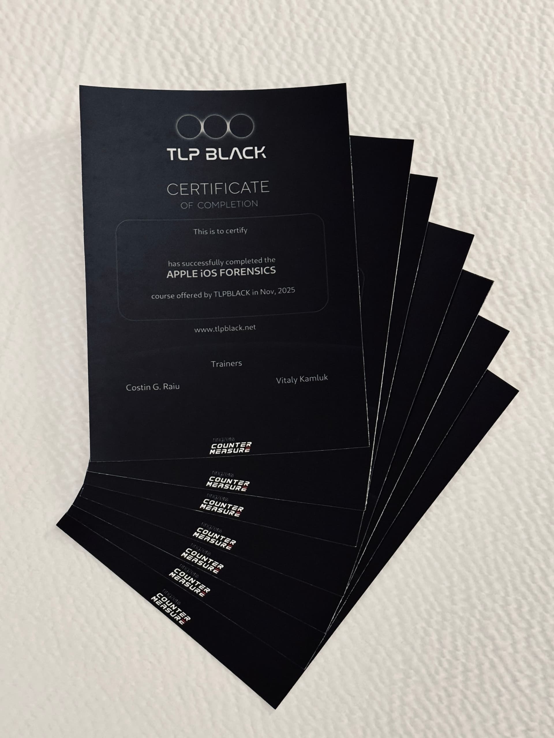 TLPBLACK Apple iOS Forensics Certificates